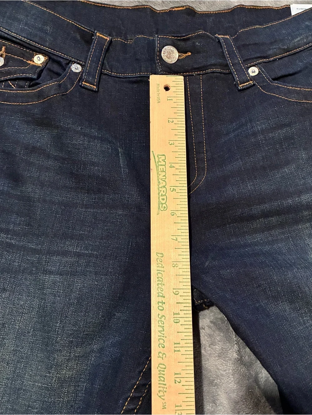 True Religion Ricky Relaxed Straight jeans in a dark indigo wash